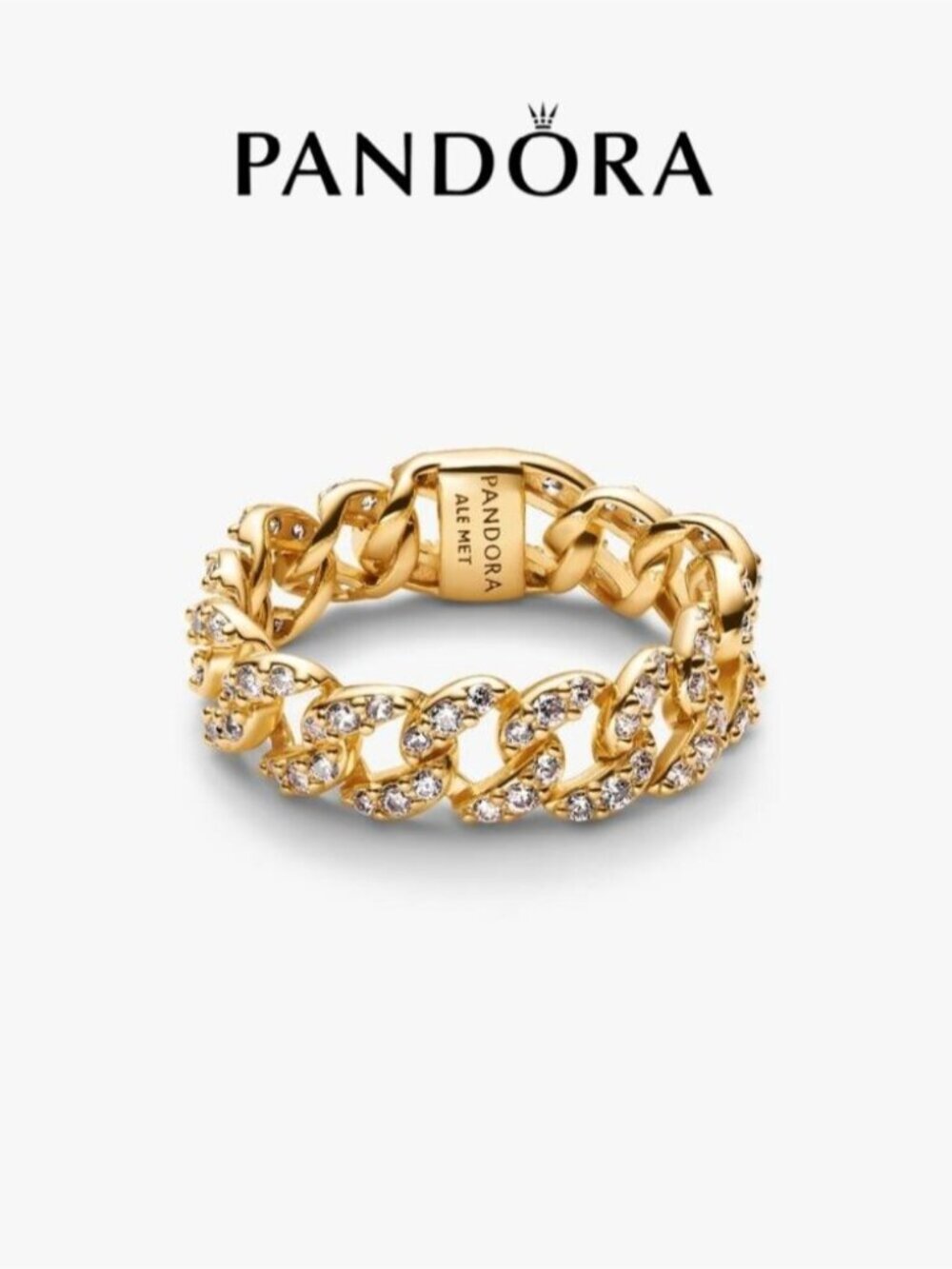 Pandora Pavé Cuban Chain Ring
